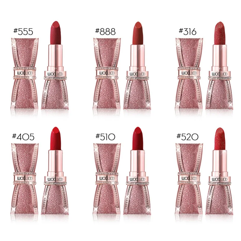 Nude Lip Tint Waterproof Moisturizer Smooth Lip Stick Diamond bow-knot Matte Lipstick Long lasting Velvet Lipstick Nude Lip Tint Waterproof Moisturizer Smooth Lip Stick Diamond bow-knot Matte Lipstick Long lasting Velvet Lipstick