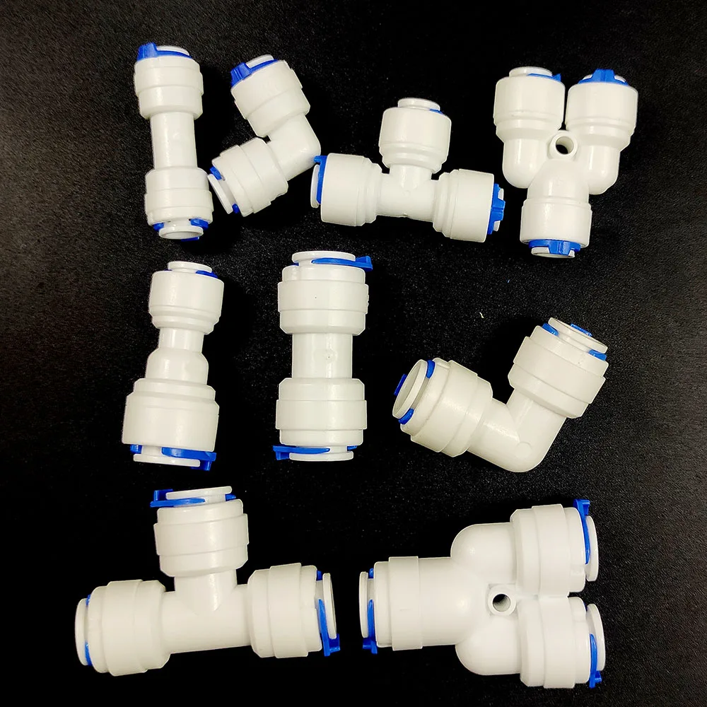 1/4" 1/2" 3/4" 1/8" OD Hose Tube Plastic Pipe Quick Connectors RO Water Purifier Fittings Reverse Osmosis System Fast Joint