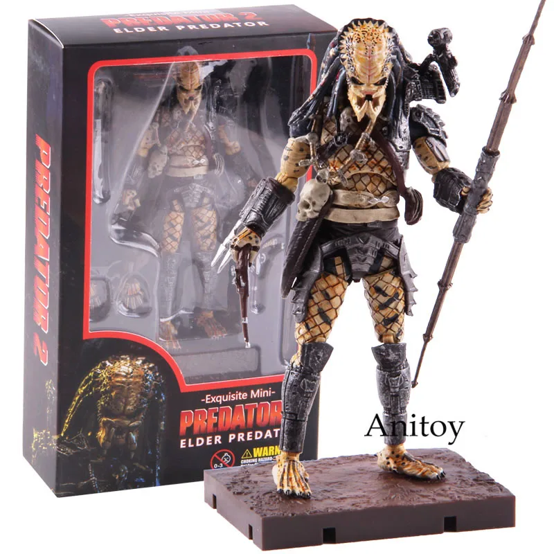 Hiya игрушки изысканный мини Хищник 2 фигурки воин кабан старец Хищник игрушки ПВХ фигурка Коллекционная модель игрушки - Цвет: C with colorful box