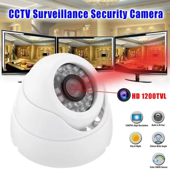 

Mini HD 1200TVL IR Night Vision Surveillance Indoor Ceiling Plastic Image Sensor Wall Security Camera Monitor