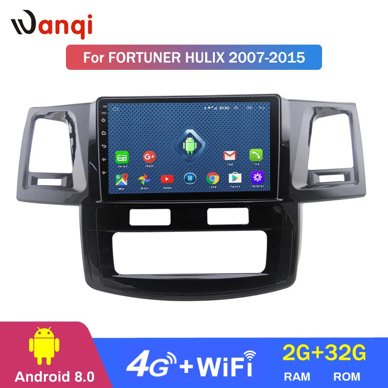 4G Lte All Netcom 9 дюймов WANQI 1 GPS-навигатор для Toyota Fortuner 2007-2015 Hulix автомобильный
