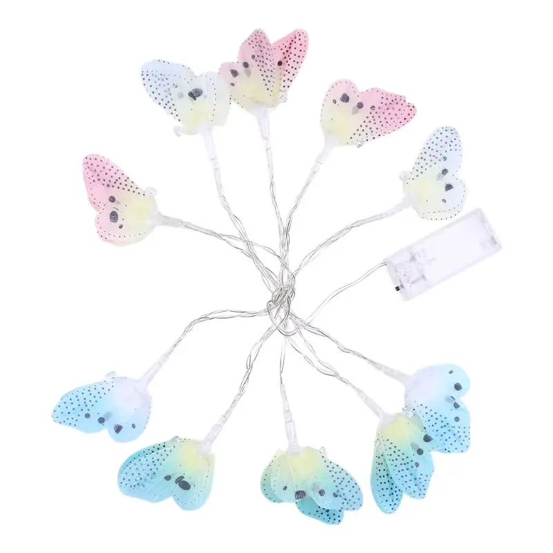 

10 LED Butterfly Decorative String Lights Night Lamp Kid's Room Used for Christmas Holiday Party Decoration
