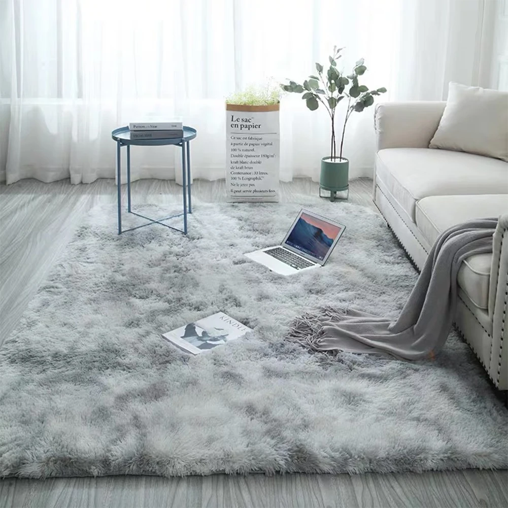 Light Gray Напольные коврики, коврик для дома, декоративный, прямоугольный, современный, для спальни, легко чистится, для гостиной, противоскользящий, супер мягкий, пушистый, для отеля - Цвет: Light Gray