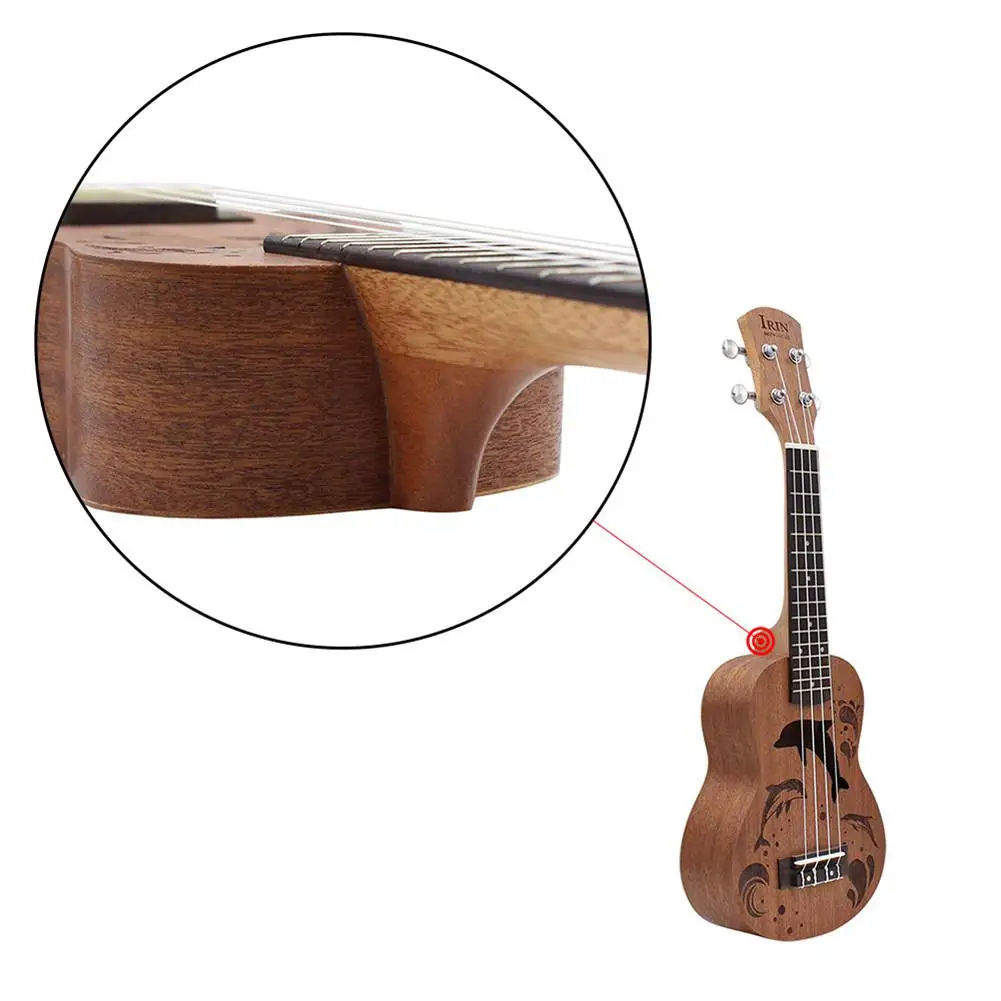 Mount Chain 21 дюймов Sapele Ukulele полые Дельфин Ukelele Гавайская маленькая гитара Рождественский подарок