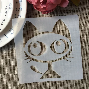 

13*13cm Cute Two Cat Deer Rabbit DIY Layering Stencils Painting Scrapbook Coloring Embossing Album Decorative Template