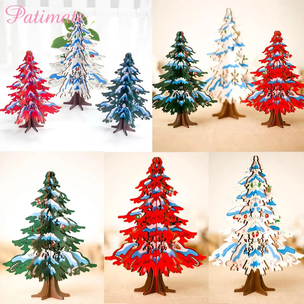

PATIMATE Christmas Wooden Tree Merry Christmas Decorations For Home Christmas Ornament 2019 Navidad Natal Gifts New Year 2020