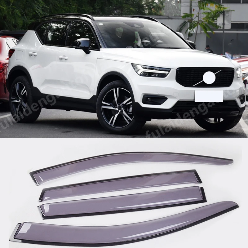 4 шт. для Volvo XC40 2019-2020 стеклопластиковый козырек окна вентиляционная решетка
