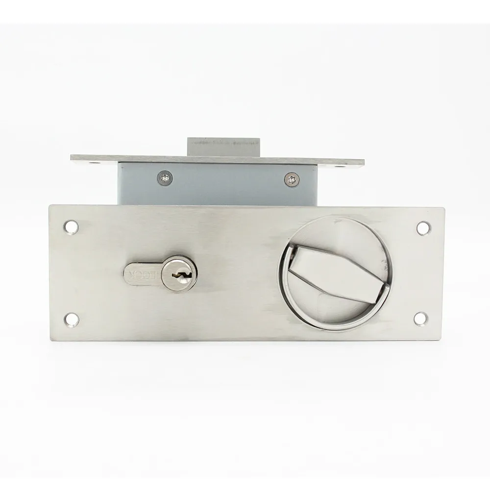 

304 Stainless steel fire escaping Door Lock with concealed plate pull handle