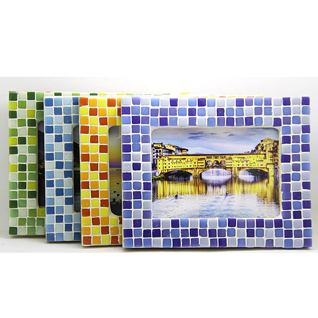 Billig 250 Stück Platz Glas Mosaik Fliesen Stück Mosaik Machen Kinder Puzzle Tessara für DIY Kunst Handwerk 10x10mm