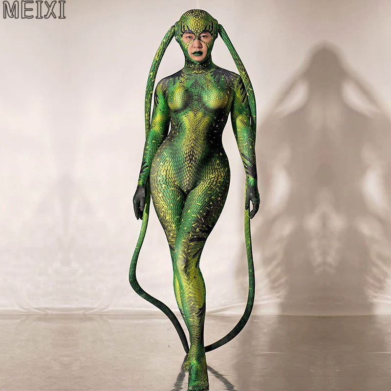 

Индивидуальный комбинезон с принтом насекомых для мужчин и женщин, костюм для выступлений на сцене, бара, концерта, диджея, певицы, танцора