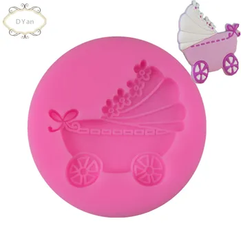 

Sugarcraft Baby Car Carriage Silicone Mold Bow Tie Fondant Mold Cake Decorating Tools Chocolate Gumpaste Mold A685