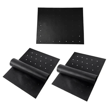 

Non Stick BBQ Grill Mat with Holes,Reusable Mesh Fireproof Easy Clean and Easy Use on Gas Charcoal Electric Grills