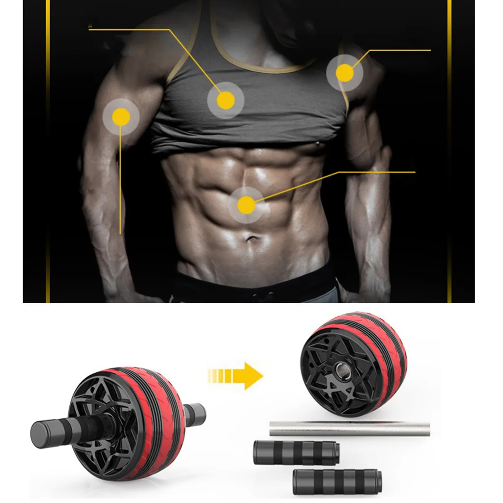 1 Set Functional Ab Roller Pull Rope Abdominal Belly Muscle Exercise Wheel Fitness Body Building Fitness Equipments