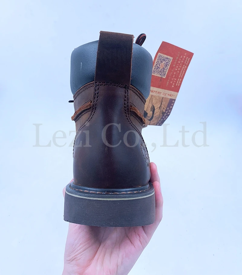 Полный зерна желтые ботинки работа Узелок безопасности Повседневное Для мужчин обувь осень из натуральной кожи высокое качество работы