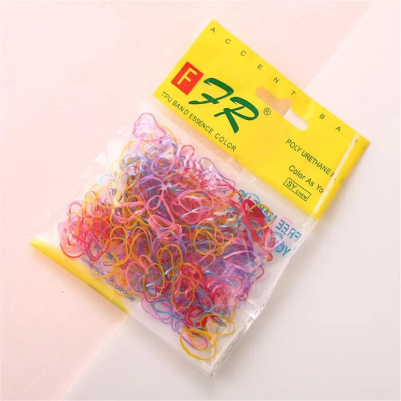 200pcs style 4 1000 шт прозрачный резиновый ободок для волос, силиконовый конский хвост, держатель для волос, эластичный ТПУ держатель для волос, резинки, кольца, аксессуары для волос для девочек - Цвет: 200pcs style 4