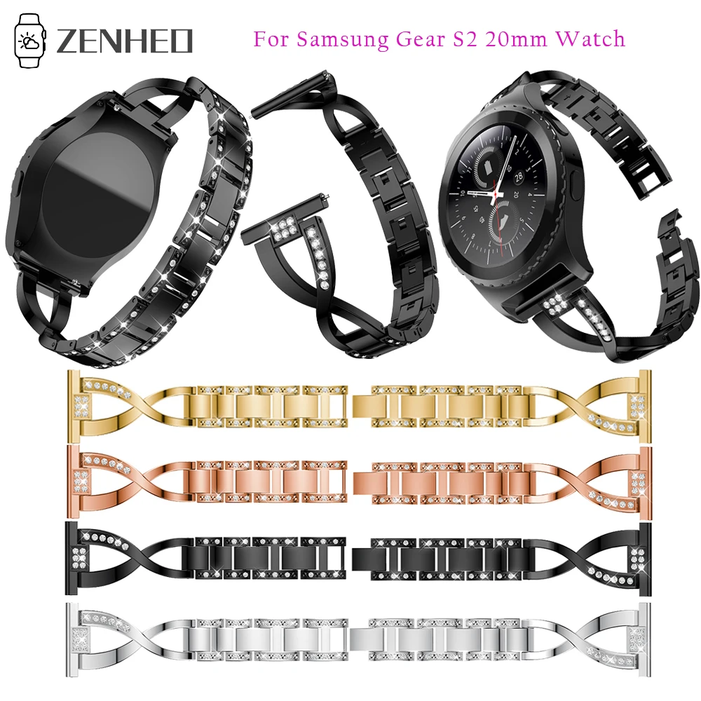 20 мм х-образные металлические часы браслет для samsung gear S2 ремешок для часов на замену для samsung gear 42 мм ремешок для наручных часов