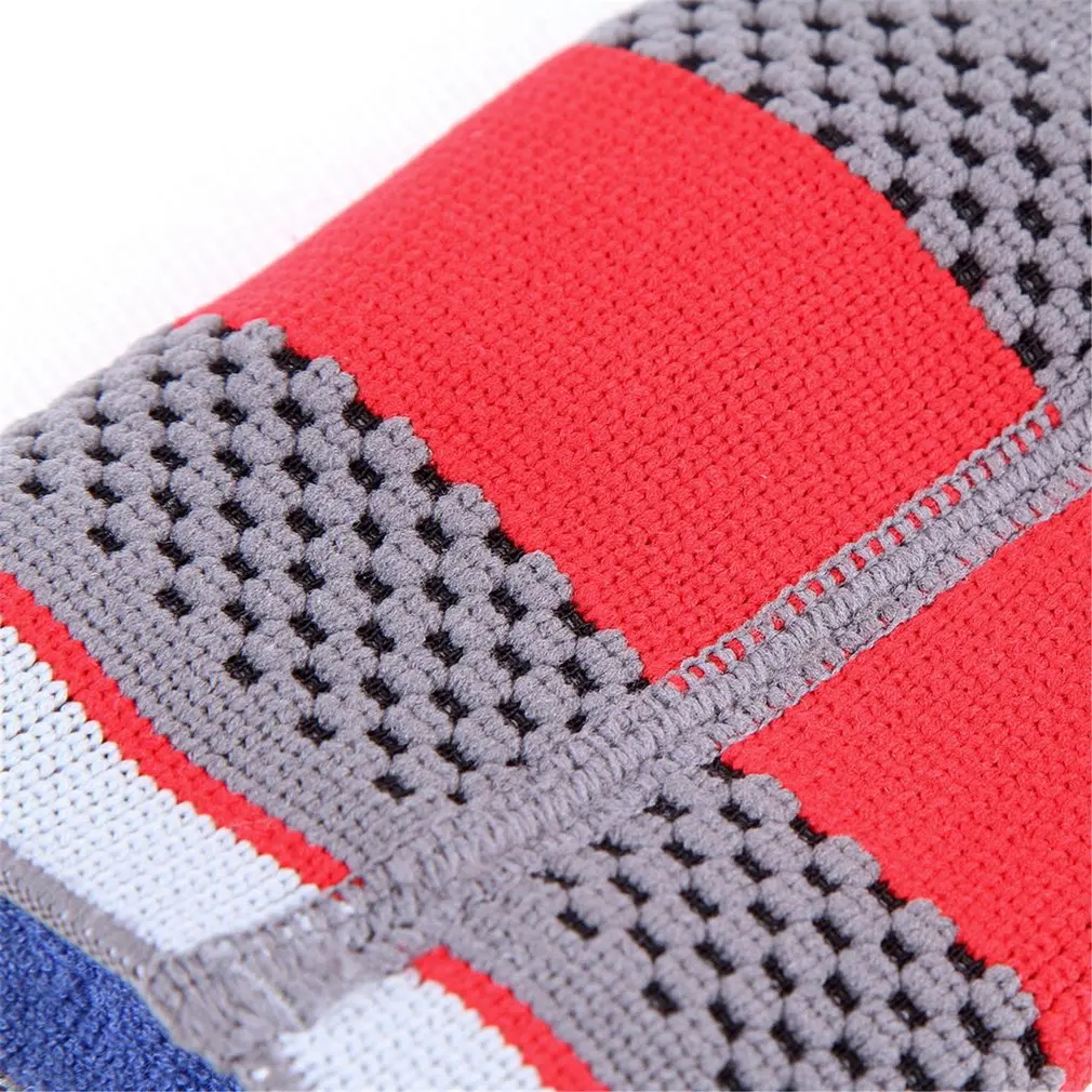Mumian S03 Three- Dimensional Weaving Silica Gel Springs Support Gray Red Knee Pad