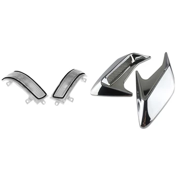 

1Pair LED Turn Light for Civic 2012 2013 City 2009-2014 Gm2 Gm3 & 2Pcs Abs Car Side Vent Air Flow Fender Intake Sticker