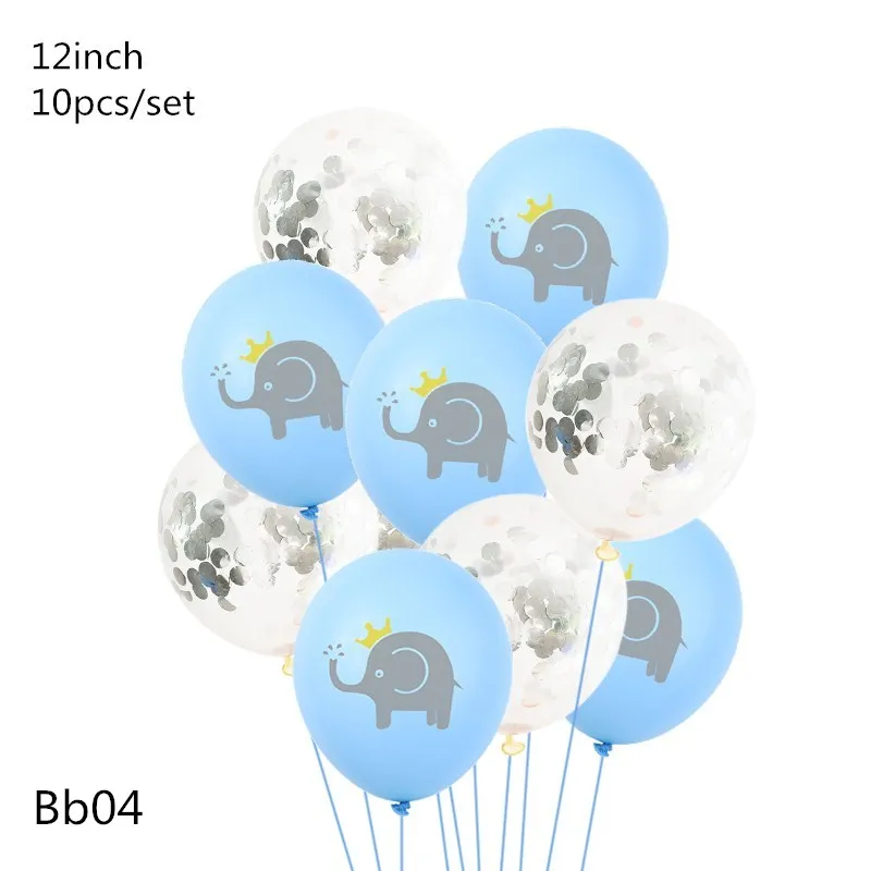 Bb04 10 шт./лот 12 дюймов мультфильм слон латексный воздушный шар "Конфетти" детский душ День Рождения Декор Пол раскрыть Globos поставки - Цвет: Bb04