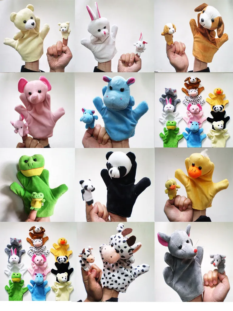 

Hand Puppet First Generation 10-Animal Parent And Child Hand Puppet Finger Doll Large Hand Puppet + Small Finger Doll 10-Animal