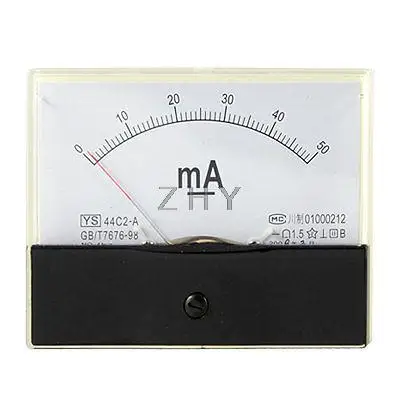 DC 0-50mA Ток Тестирование аналоговый измеритель в панель Amperemeter Gague