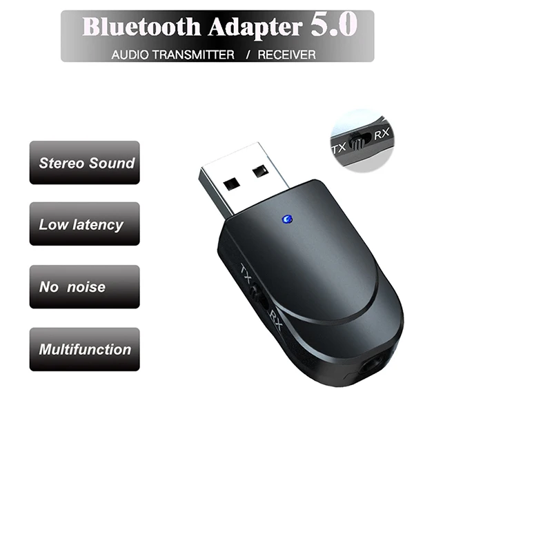 3 в 1 Новый Bluetooth 5 0 аудио приемник передатчик Мини мм разъем AUX USB стерео музыка