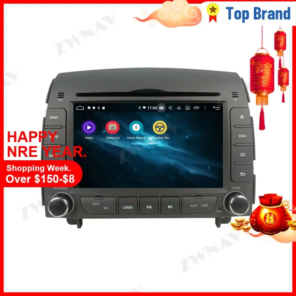 Автомобильный мультимедийный плеер PX6 4G + 64 ГБ Android 10 0 для Hyundai sonata NF 2005 2008 Navi Radio navi