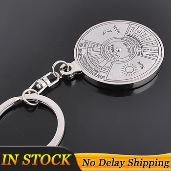 

Aluminum Alloy Perpetual Calendar Keychain Calendar Gifts Car Key Chain Keychain Compass Ring Jewelry