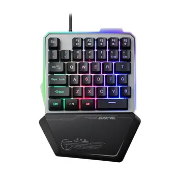 

G40 One-Handed RGB 35-Key Mini Gaming Keyboard RGB LED Backlit Keyboad for Table