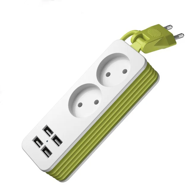 1200 Вт штепсельная вилка европейского стандарта адаптер питания 4 USB 1 5 м