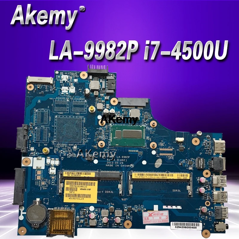 

LA-9982P Laptop motherboard for Dell Inspiron 15R 5537 3537 original mainboard I7-4500U