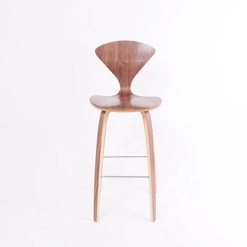 

Free Shipping Natural Side Chair Walnut Or Ash Wooden Norman Cherner Bar Chair Plywood Chairs Red Black White Dining Chair