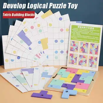 

Wood Kids Russian Box Matching Desktop Game Jigsaw Puzzle Toy Infants Child Gift Develop Analytical and Logical Thinking Skills