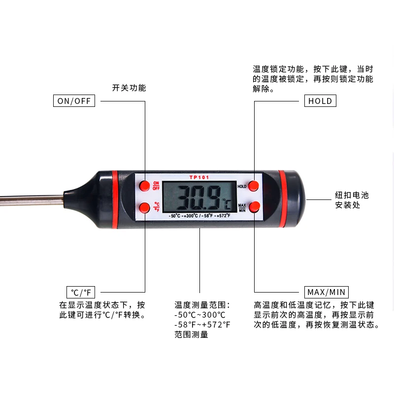 Handmade Candle Diy Material Tool Candle DIY Tool Thermometer Kitchen Baking Temperature Candle Accessories Tools
