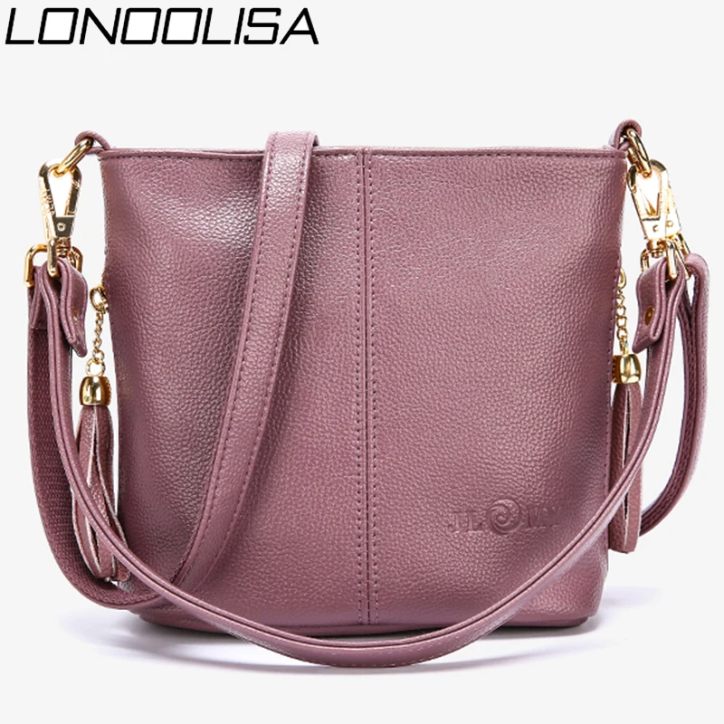 

Leather Tassel Bucket Sac Luxury Handbags Women Bags Designer Ladies Shoulder Crossbody Hand Bags for Women 2019 Bolsa Feminina
