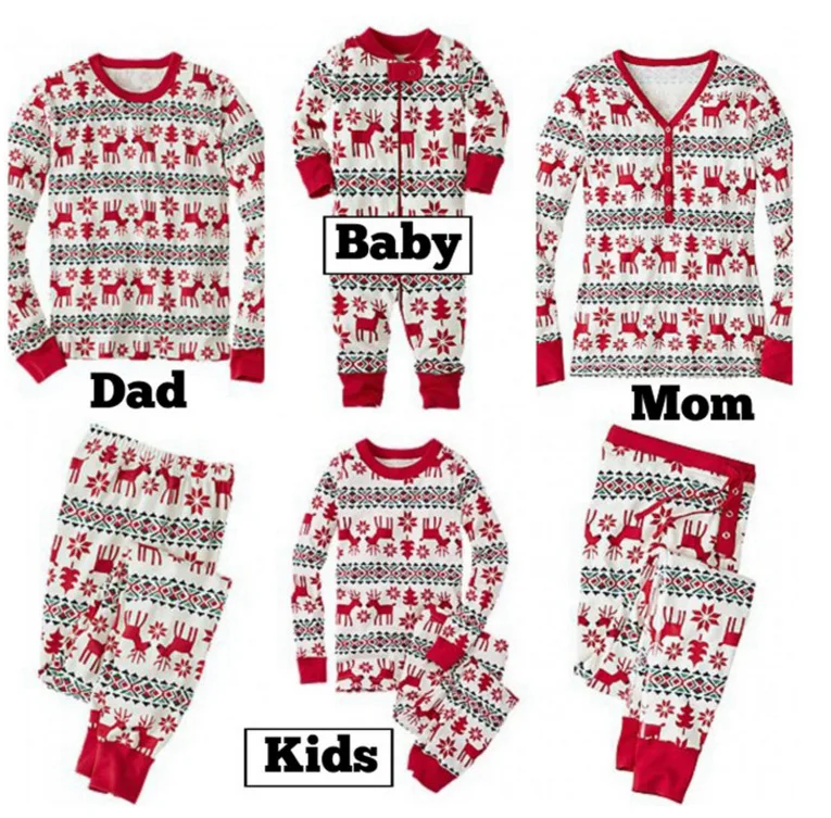 Новые рождественские пижамы, домашняя одежда для родителей и детей, осенне-зимняя одежда, Семейный комплект с фото
