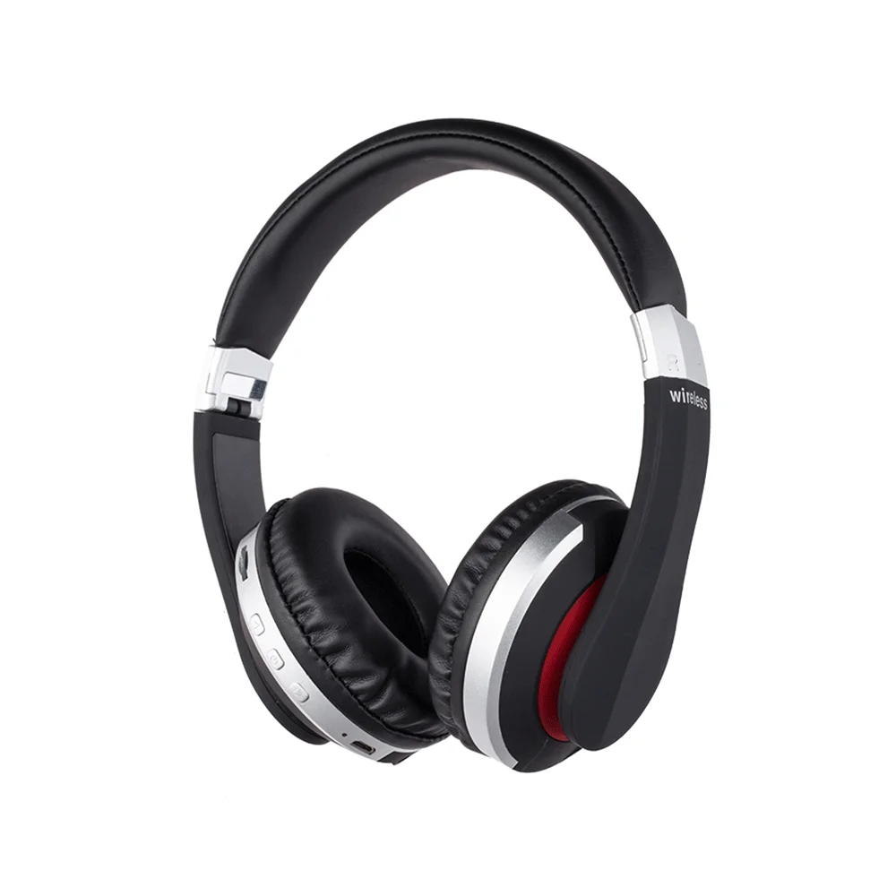 

Bluetooth Headset Wireless Earphone Foldable Stereo Gaming Headphone with Microphone TF Card FM for PC Phone Mp3