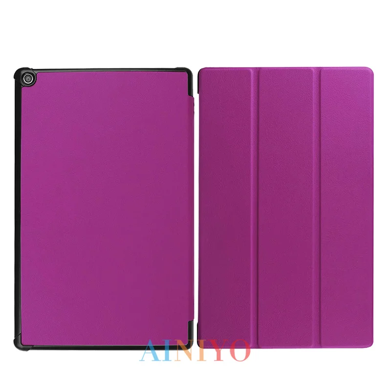 Чехол для Amazon New Fire HD10 чехол для планшета Funda для Fire HD 10 чехол тонкий магнитный складной Стенд оболочка+ пленка стилус - Цвет: purple-MBZ