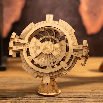 

3D Wooden Mechanical Transmission Model Creative Toy Password Box Jewelry Box Perpetual Calendar Pendulum Birthday Gift