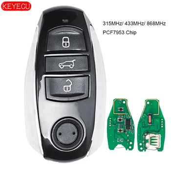 

KEYECU Smart Remote Key 3 Button 315MHz/ 433MHz/ 868MHz PCF7945 Chip for Volkswagen Touareg With Small key 2011-2014