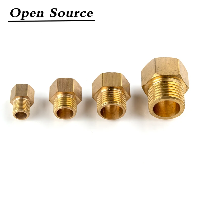 Copper M/F 1/8"1/4" 3/8" 1/2" 3/4" BSP Male To Female Threaded Brass Coupler Adapter Brass Pipe Fitting 1Pcs
