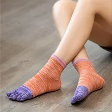 4 пары, женские носки с пятью пальцами, носки с пальцами из чистого хлопка для всех сезонов, повседневные носки в японском стиле