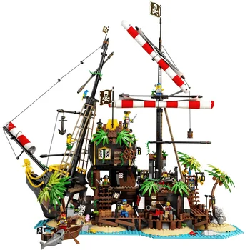 

Ship From EU Pirates of Barracuda Bay Pirate Ship Theme Series Ideas 2545PCS Model Building Blocks Christmas Gifts For Children