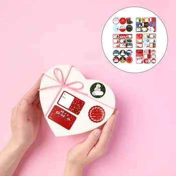 

30Pcs Christmas Labels Stickers Adorable Practical Name Tags Stickers Name Label Sticker for Shop