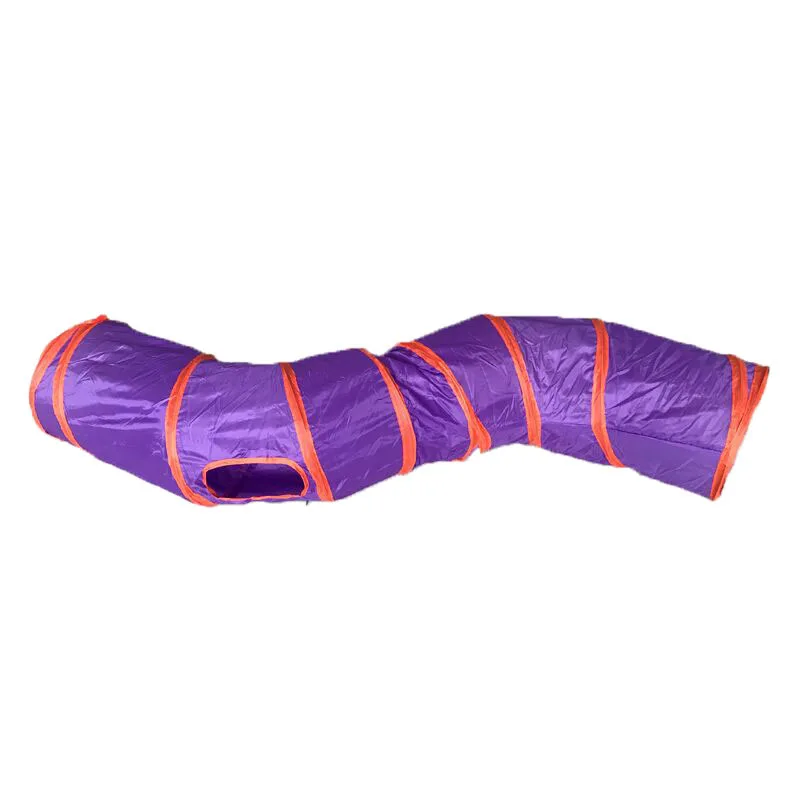 Purple Горячая Распродажа, обучающая игрушка для котенка, щенка, кролика, складная туннельная игрушка для домашних животных, забавные игрушки для кошек, рождественские товары для домашних животных - Цвет: Purple