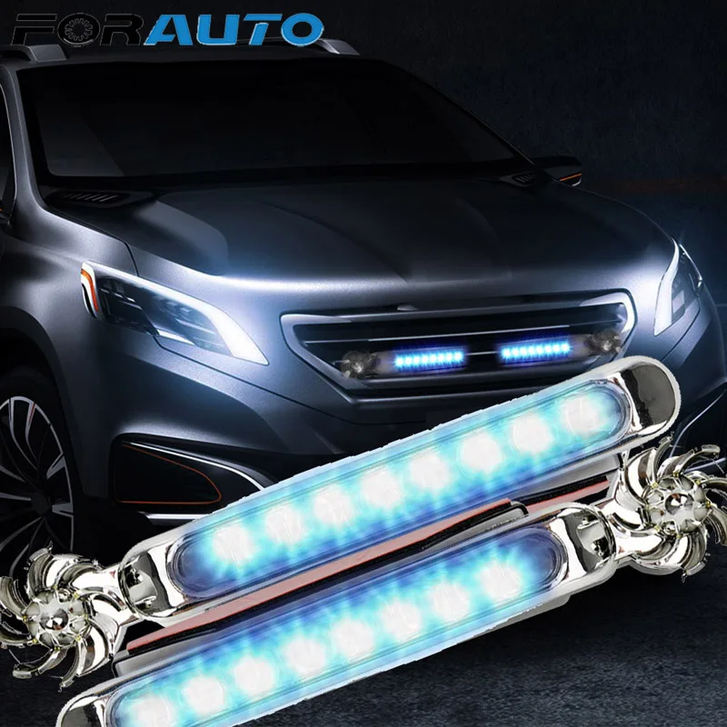 1 Pair Car Daytime Running Lights No Need External Power Supply LED Wind Powered Vehicle Lights with Rotation Fan Car Lamp 1 Pair Car Daytime Running Lights No Need External Power Supply LED Wind Powered Vehicle Lights with Rotation Fan Car Lamp