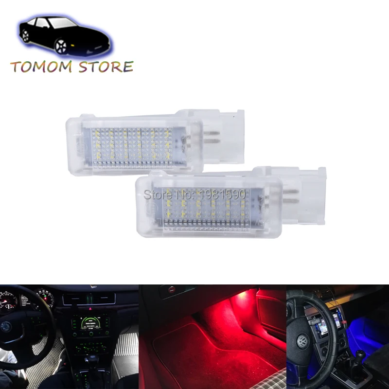 Для VW Golf 5/6 ЭОС Гольф плюс Джетта Passat CC EOS Scirocco Tourage Sharan светодиодный Car footwell