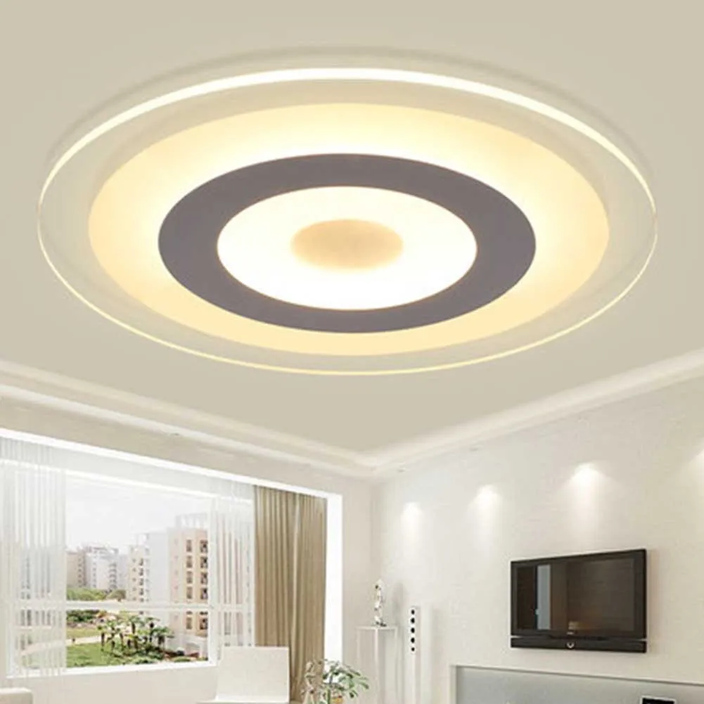 WIFI Stepless Dimming Fashion Led Round Living Room Ultrathin Home Decor Lamp Night Modern 200mm Ceiling Light Acrylic Bedroom