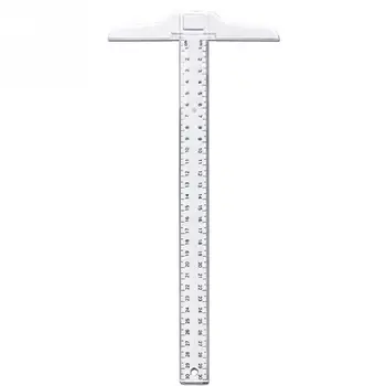 

12inch 30cm T Square Ruler 30cm Plastic T Ruler Clear Transparent Measurements Straight Ruler Measure Tool