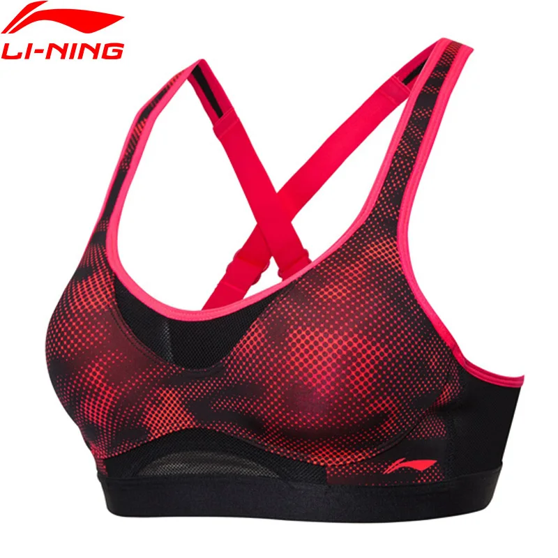 Li-Ning женские спортивные бюстгальтеры для бега фитнеса высокая поддержка